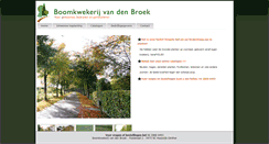 Desktop Screenshot of boomkwekerijvandenbroek.nl